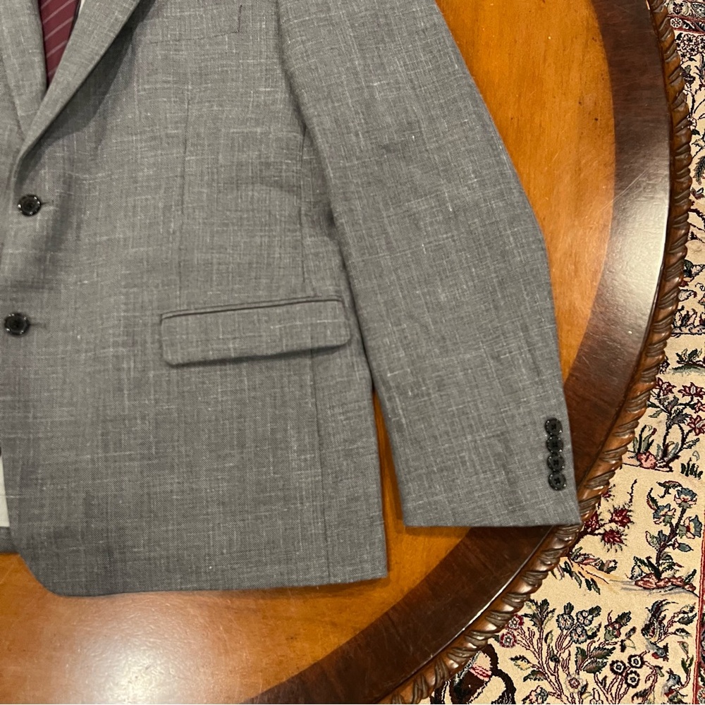 Lauren Ralph Lauren Men’s Wool/Linen Blend Sport Coat Gray 48R Double Vent - Picture 9 of 16